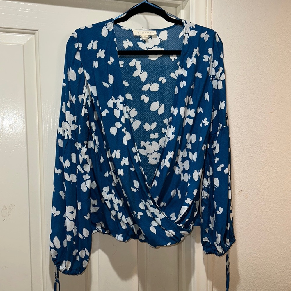 LOVESTITCH wrap blouse